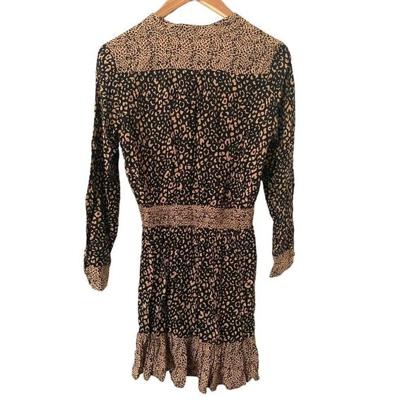 ZARA Leopard Print Mini Dress‎ Sz Sm - Picture 2 of 3